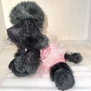 Lil Webkinz Plush Black Poodle In PinkBallerina TuTu Stuffed Animal Ganz